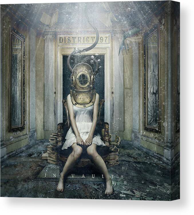  Canvas Print featuring the digital art In Vaults by District 97