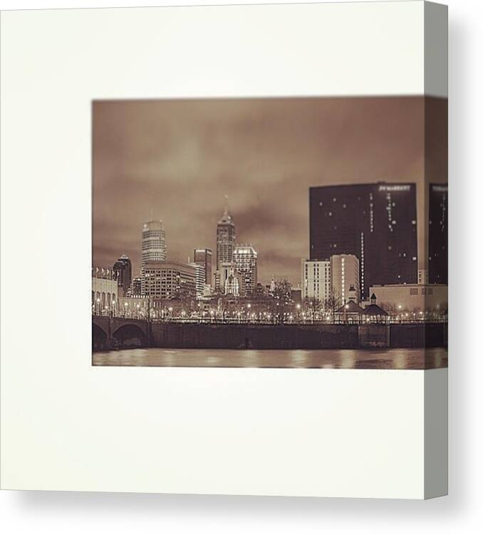 Naptown Canvas Print featuring the photograph #indiana #indy #indianapolis #nap Town by David Haskett II