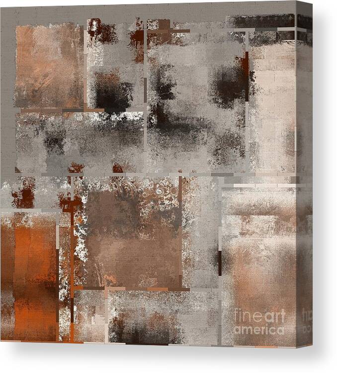 Abstract Canvas Print featuring the digital art Industrial Abstract - 01t02 by Variance Collections
