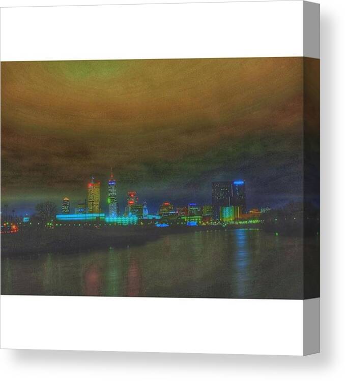 Fujix Canvas Print featuring the photograph #indy #indiana #indianapolis #naptown by David Haskett II