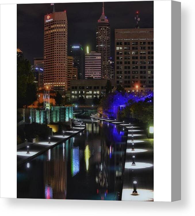 Indylove Canvas Print featuring the photograph #indy #indylove #indiana #indianapolis by David Haskett II