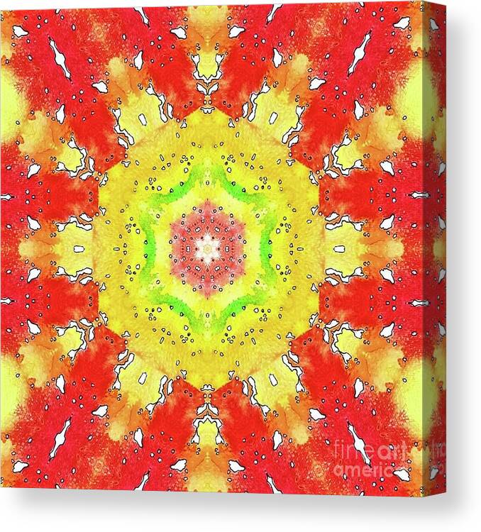 Kaleidoscope Canvas Print featuring the digital art Inner Wisdom by Tracey Lee Cassin