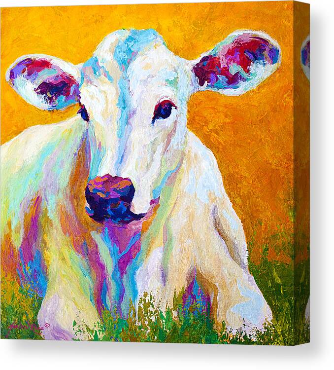 Cows Canvas Print featuring the painting Innocence by Marion Rose