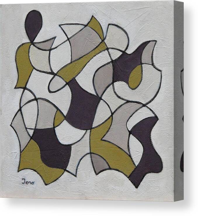 Geometric Canvas Print featuring the painting Innuendo by Trish Toro