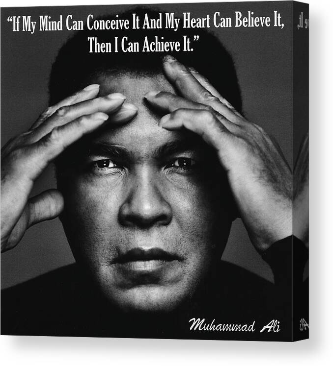 Motivational Quote Muhammad Ali Motivational  Text Quotes 09961 Canvas Wall Art 