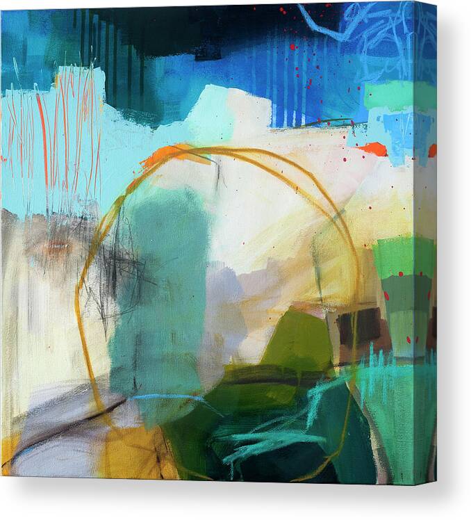 Abstract Art Canvas Print featuring the painting Intertidal #1 by Jane Davies