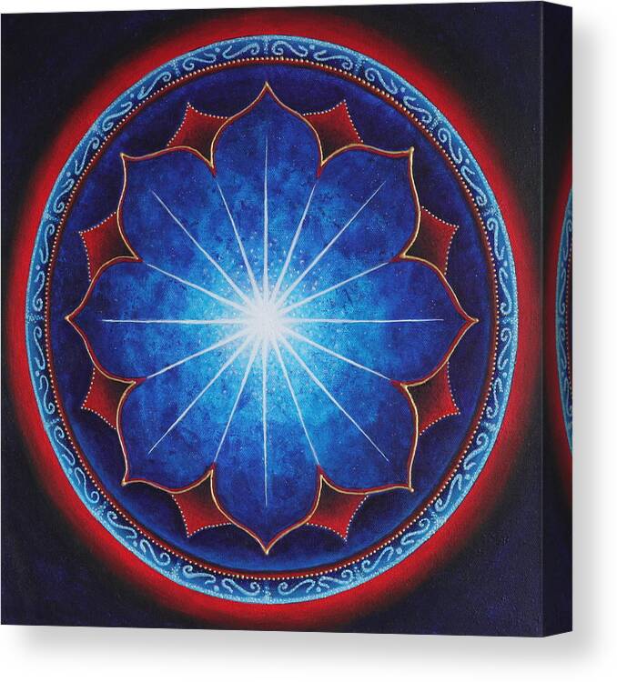 Mandala Canvas Print featuring the painting Into the Light by Erik Grind