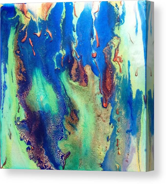 Abstract Canvas Print featuring the painting Inversion by Pat Purdy
