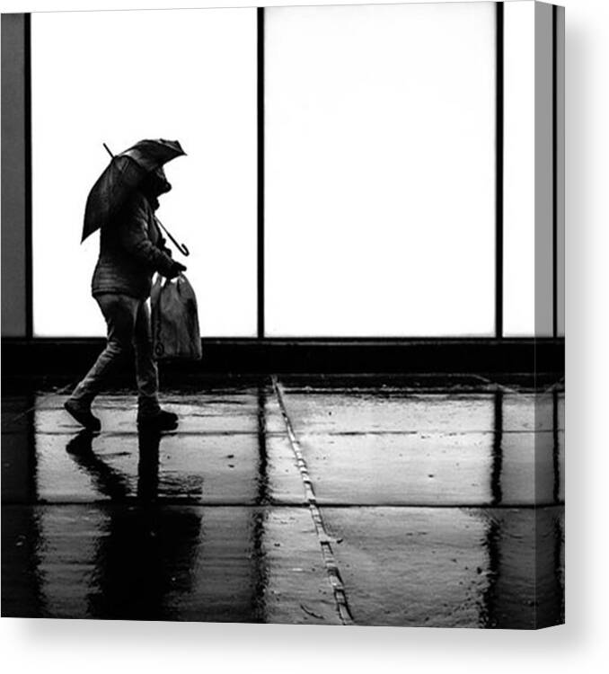 Streetphotography Canvas Print featuring the photograph It Was A Rainy Day When...... #rainday by Brian Carson
