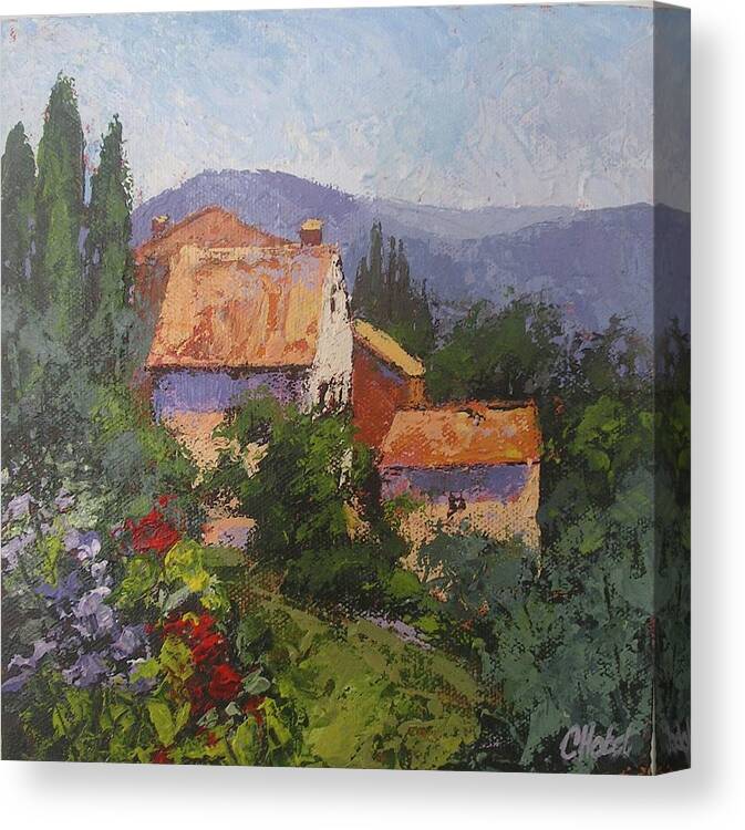 Italy Canvas Print featuring the painting Italian Village by Chris Hobel