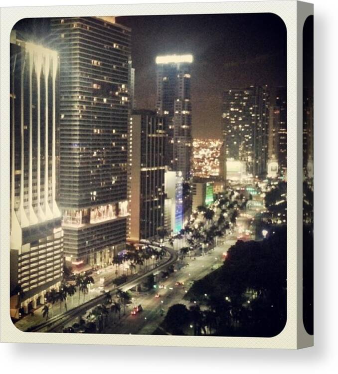 Downtown Canvas Print featuring the photograph Jayden Choose This Pic. Of Midtown by Elton Hazel