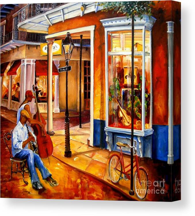 New Orleans Canvas Print featuring the painting Jazz on Royal Street by Diane Millsap