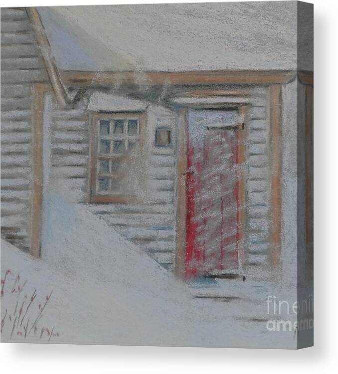 Pastels Canvas Print featuring the photograph Jeremiah Calkin House by Rae Smith PAC