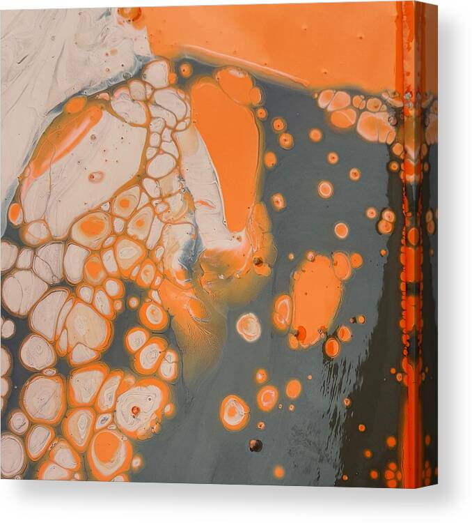 Abstract Canvas Print featuring the painting Johnny Pepper crowding over hyppo by Gyula Julian Lovas
