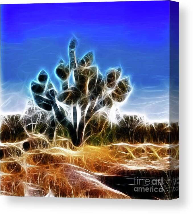 Joshua Tree Canvas Print featuring the painting Joshua Tree by Two Hivelys