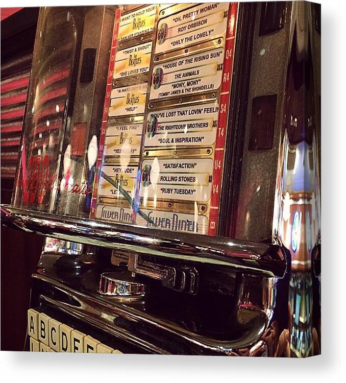 Diner Canvas Print featuring the photograph Juke It Up #sunday #brunch #beatles by Matthew Rappaport