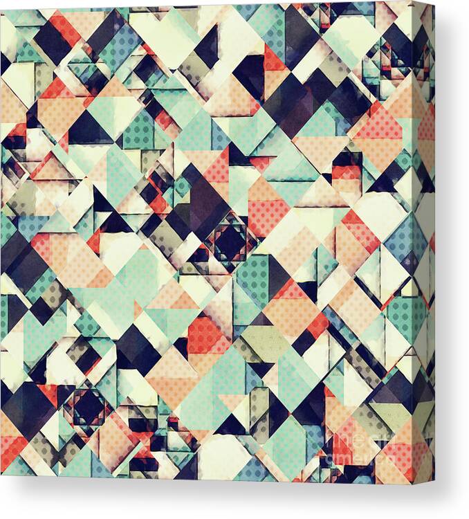 Pattern Canvas Print featuring the digital art Jumble of Colors And Texture by Phil Perkins