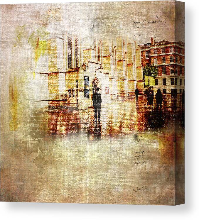 London Canvas Print featuring the digital art Just Light - Middle Temple by Nicky Jameson