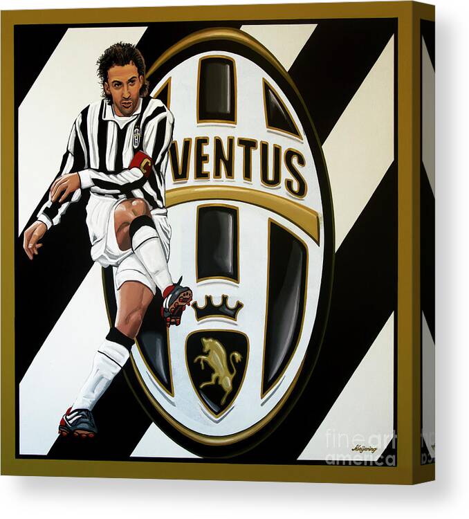 Juventus Canvas Print featuring the painting Juventus FC Turin painting by Paul Meijering