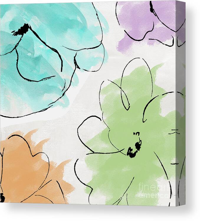 Abstract Canvas Print featuring the painting Kasumi by Mindy Sommers
