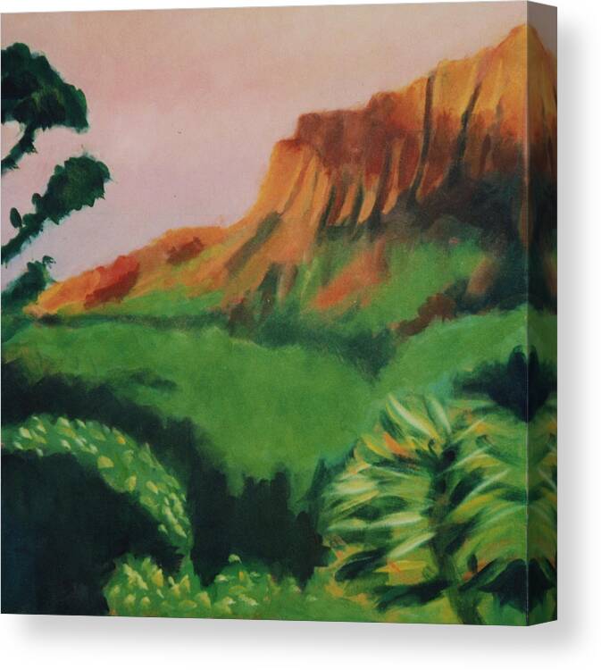 Kauai Canvas Print featuring the painting Kauai by Luzia Light