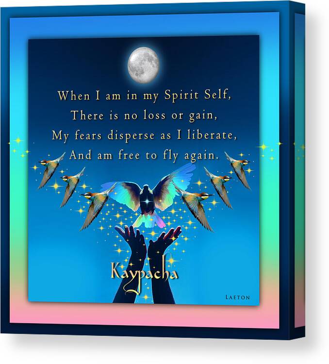 Age Of Aquarius Canvas Print featuring the mixed media Kaypacha's mantra 1.20.2016 by Richard Laeton