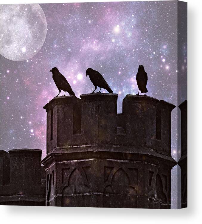 Keepers Of The Tower Canvas Print featuring the photograph Keepers of the Tower by Dark Whimsy
