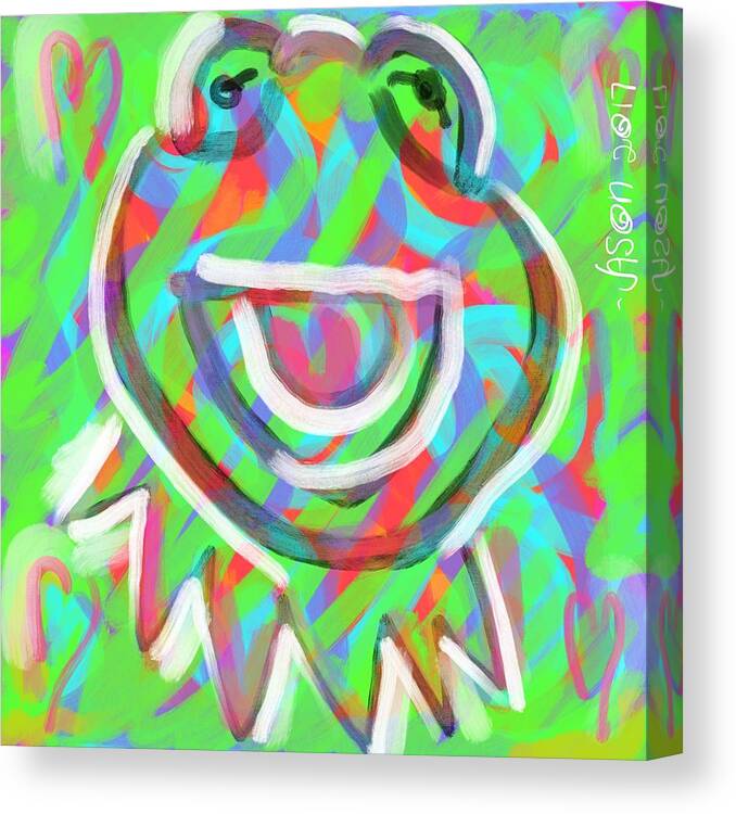 Kermit Canvas Print featuring the digital art Kermit by Jason Nicholas