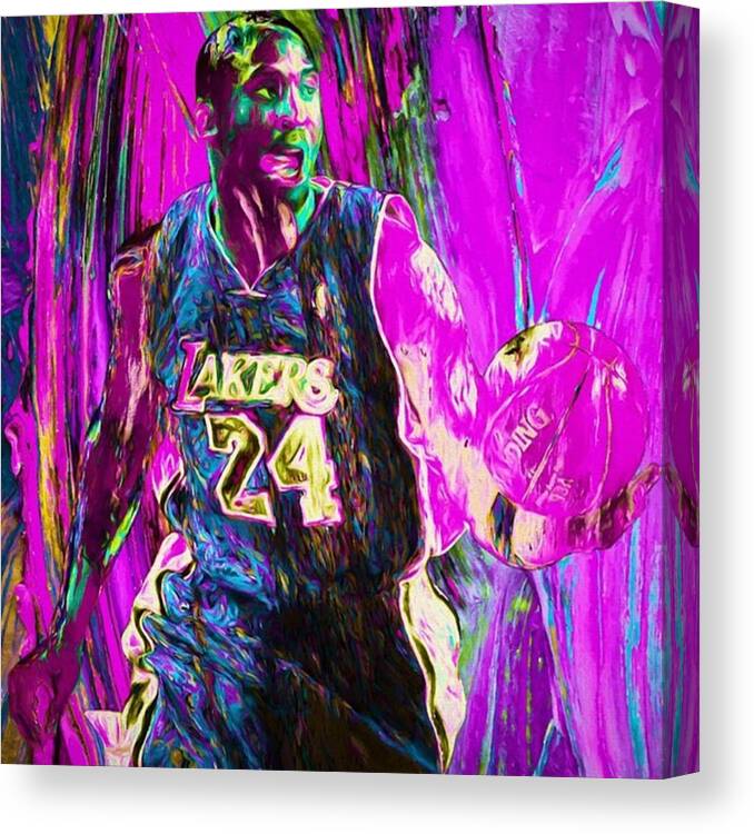 Mvp Canvas Print featuring the photograph @kobebryant @lakers @dodgers by David Haskett II