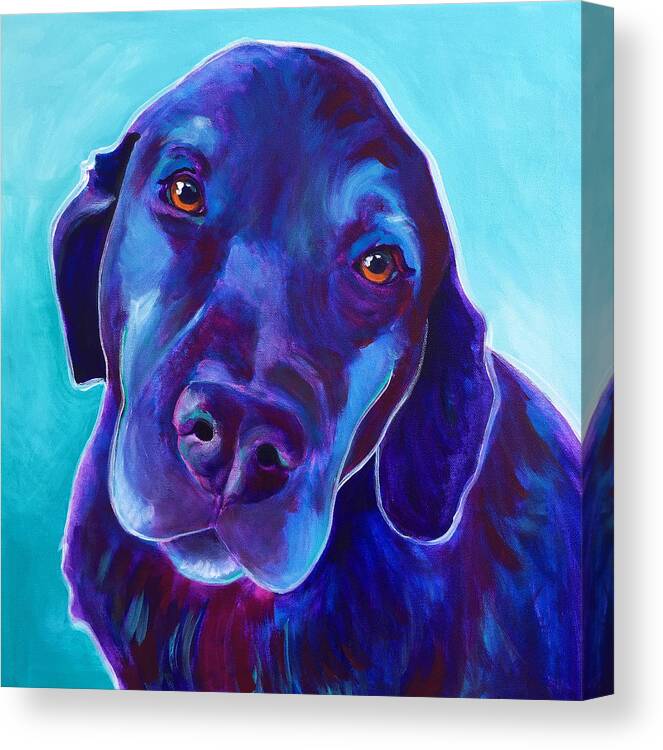 Dog Canvas Print featuring the painting Lab - Gus by Dawg Painter