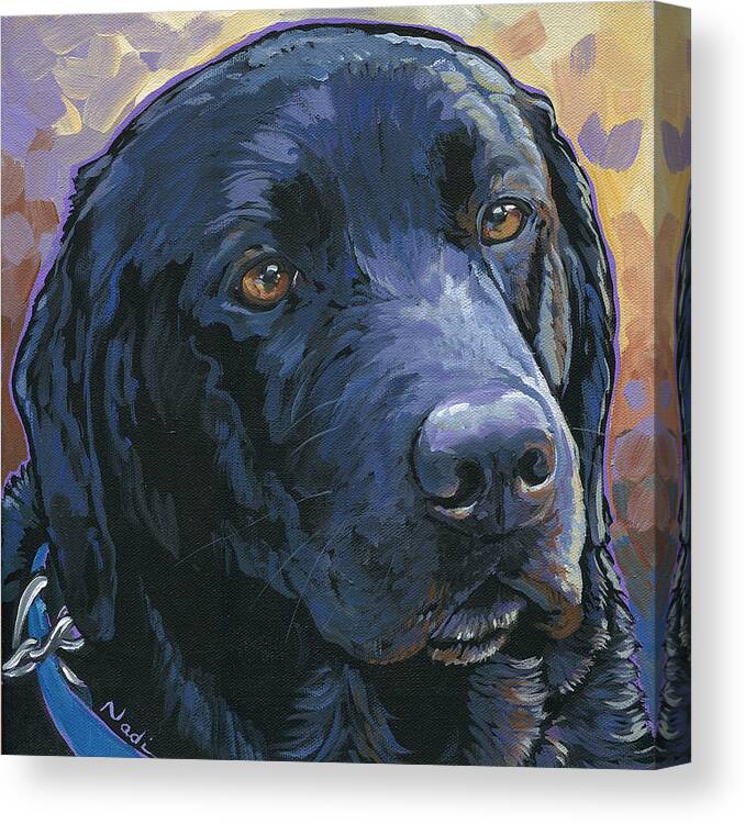 Labrador Retriever Canvas Print featuring the painting Lab by Nadi Spencer