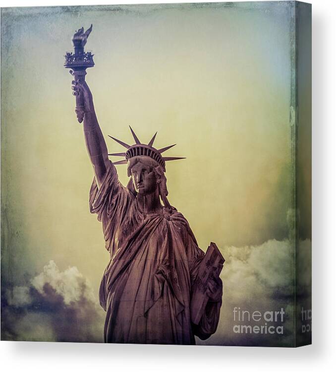Statue Of Liberty Canvas Print featuring the photograph Lady Liberty by Doug Sturgess