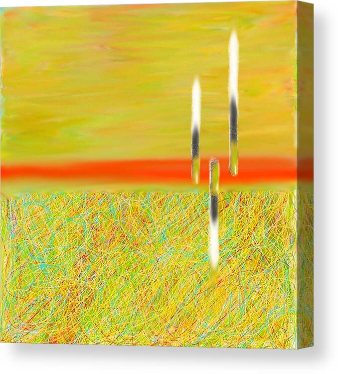 Abstract Canvas Print featuring the photograph Land Somewhere by Charles Brown