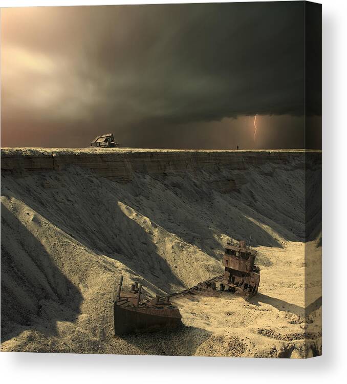 Landscape Canvas Print featuring the photograph Last Outpost by Michal Karcz
