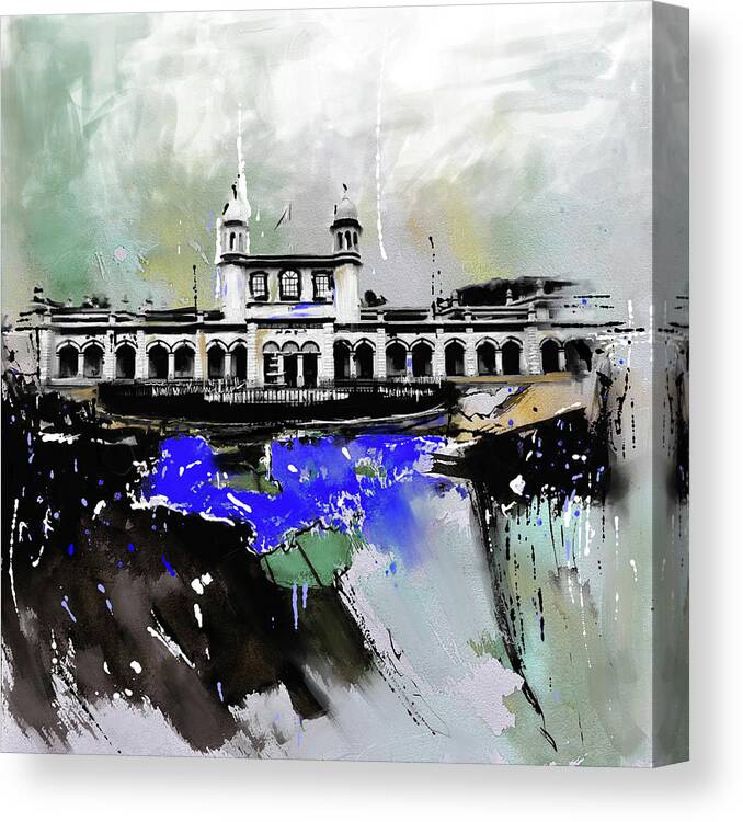 City Canvas Print featuring the painting Layallpur District Council by Mawra Tahreem