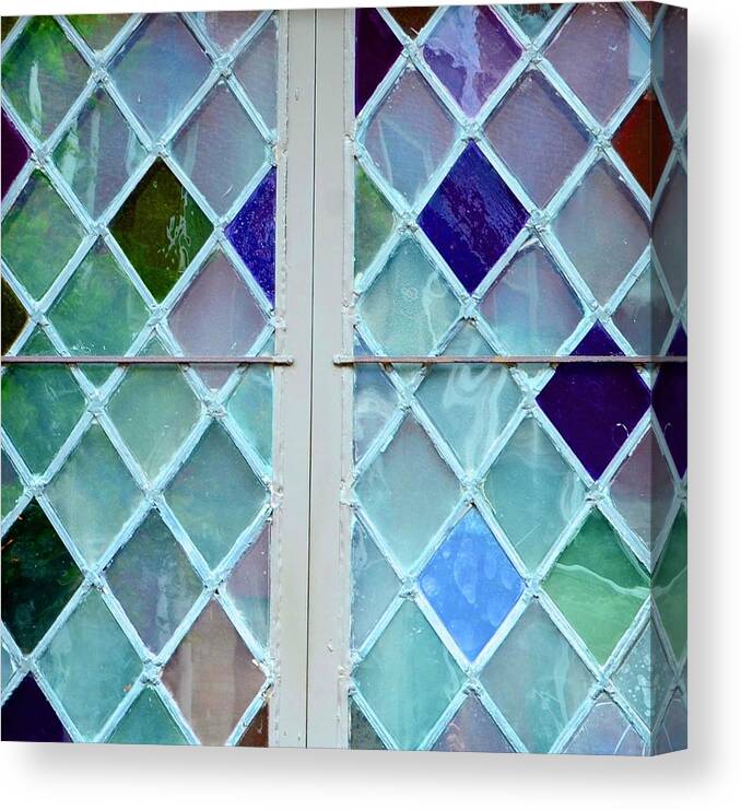 Leaded Glass Canvas Print featuring the photograph Leaded Glass by Corinne Rhode