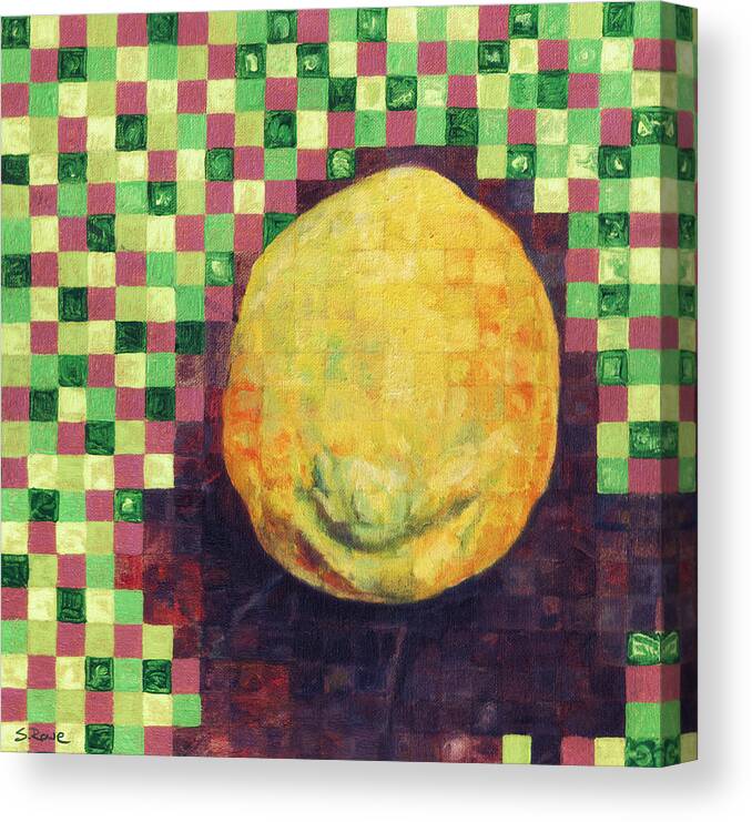 Lemon Canvas Print featuring the painting Lemon Squares by Shawna Rowe