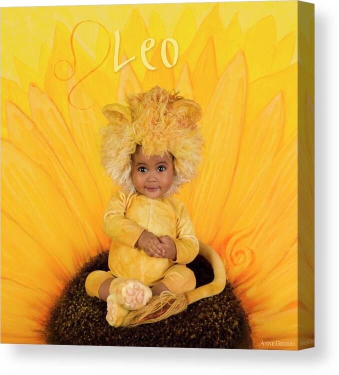 Zodiac Canvas Print featuring the photograph Leo by Anne Geddes