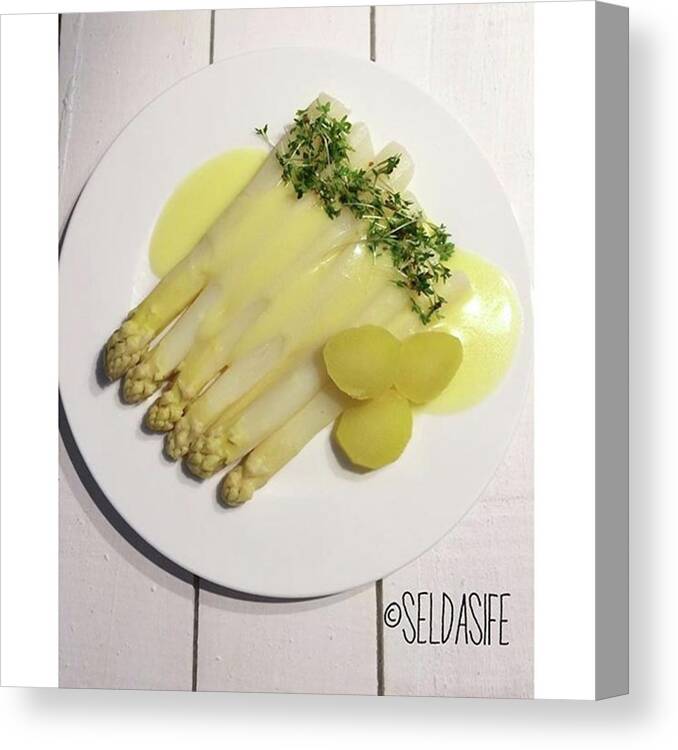 Lemonbuttersauce Canvas Print featuring the photograph Let The #asparagus Feast Begin!!! by Selda Cankaya