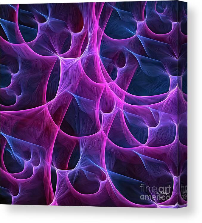 Abstract Canvas Print featuring the digital art Life by DB Hayes