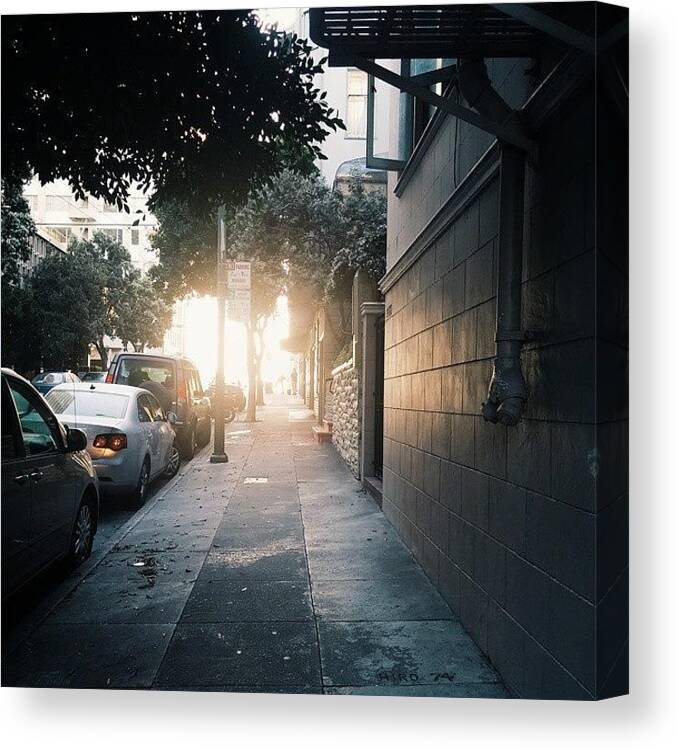 Nobhill Canvas Print featuring the photograph Light At The End Of The Tunnel by Felicia Zurich Gallagher