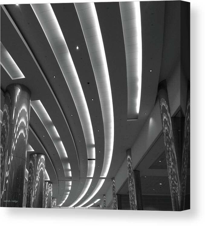 Lines Canvas Print featuring the photograph Lines and Lights by Aashish Vaidya