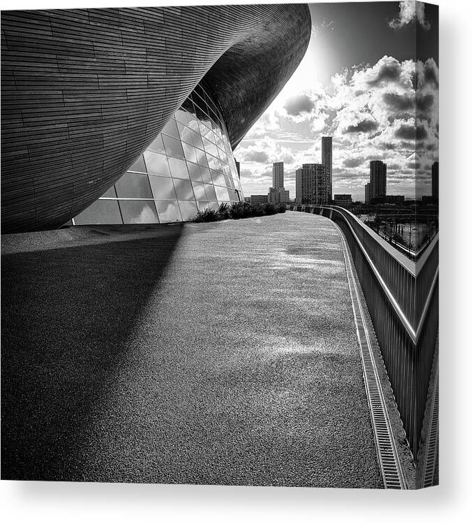 London Canvas Print featuring the photograph London Aquatics Centre by Nigel R Bell