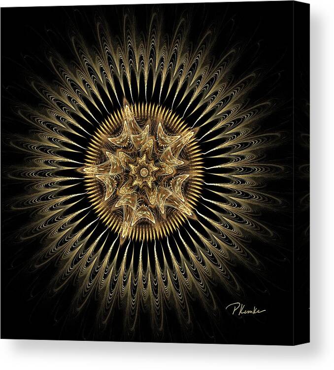 abstract Art Canvas Print featuring the digital art Lone Star by Patricia Kemke