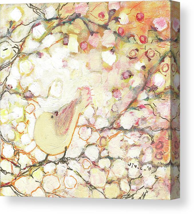 Bird Canvas Print featuring the painting Looking for Love by Jennifer Lommers