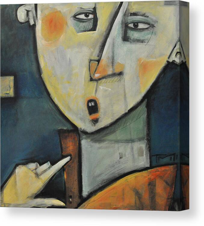 Man Canvas Print featuring the painting Losing Ones Voice by Tim Nyberg