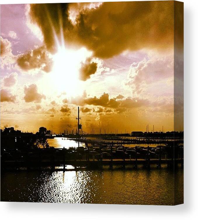  Canvas Print featuring the photograph Louisiana Sunset! Perfect Way To End by Brandon Prince