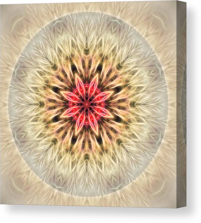 Mandala Canvas Print featuring the digital art Love From Within Mandala by Beth Venner