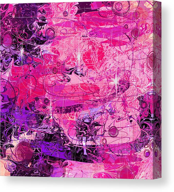 Abstract Canvas Print featuring the digital art Lovers by William Russell Nowicki