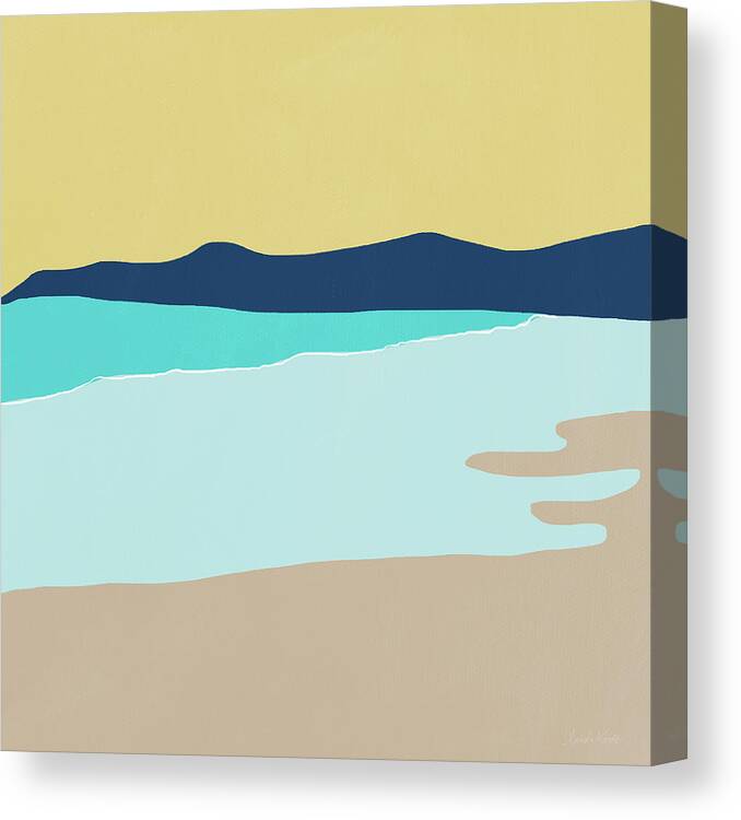 Beach Canvas Print featuring the mixed media Low Tide- Art by Linda Woods by Linda Woods